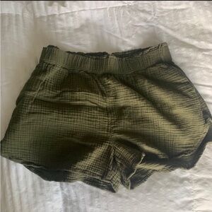 Universal Thread 100% Cotton Olive High Rise Loungewear Shorts with Pockets